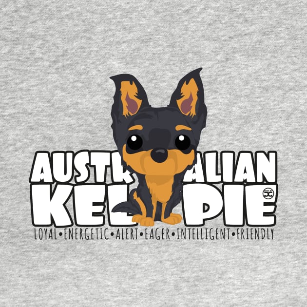 Kelpie (Black & Tan) - DGBigHead by DoggyGraphics